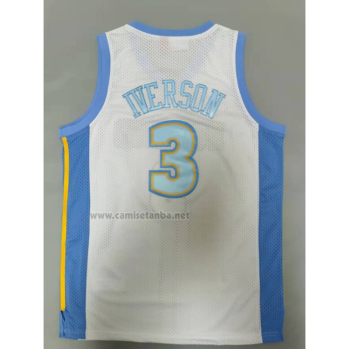 Camiseta Denver Nuggets Allen Iverson #3 Mitchell & Ness 2006-07 Blanco